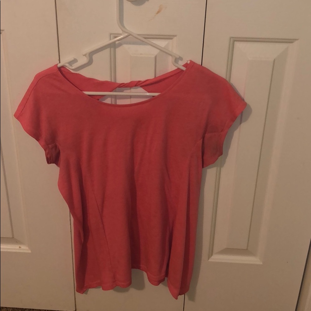 Bright pink short sleeve shirt